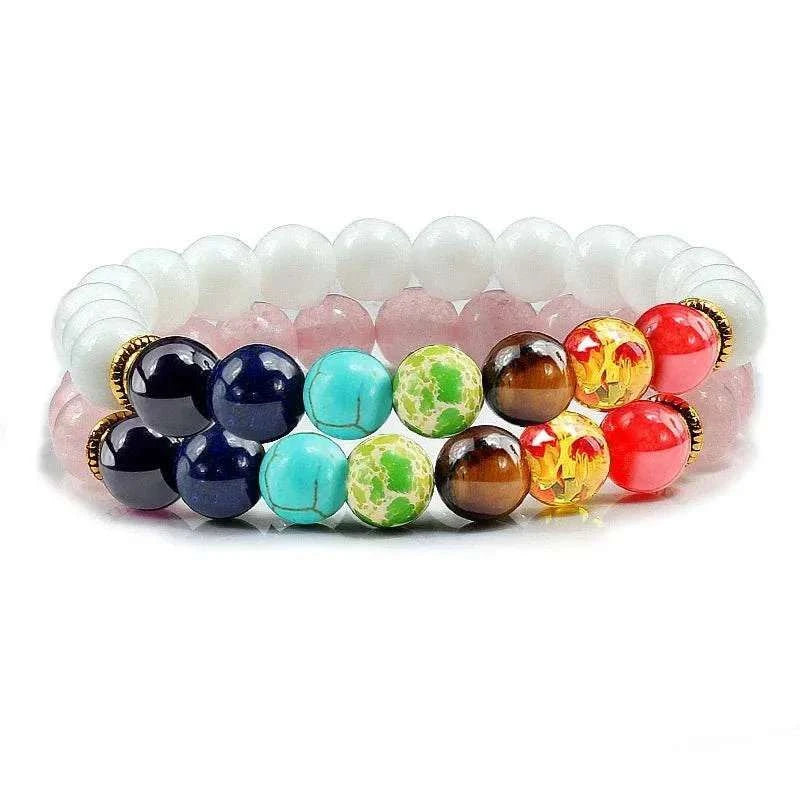 2Pcs/set 30+ Different Styles Chakra Bracelet For Women and Men Balance Bracelet - MarketDomez