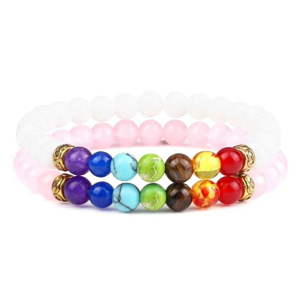 2Pcs/set 30+ Different Styles Chakra Bracelet For Women and Men Balance Bracelet - MarketDomez