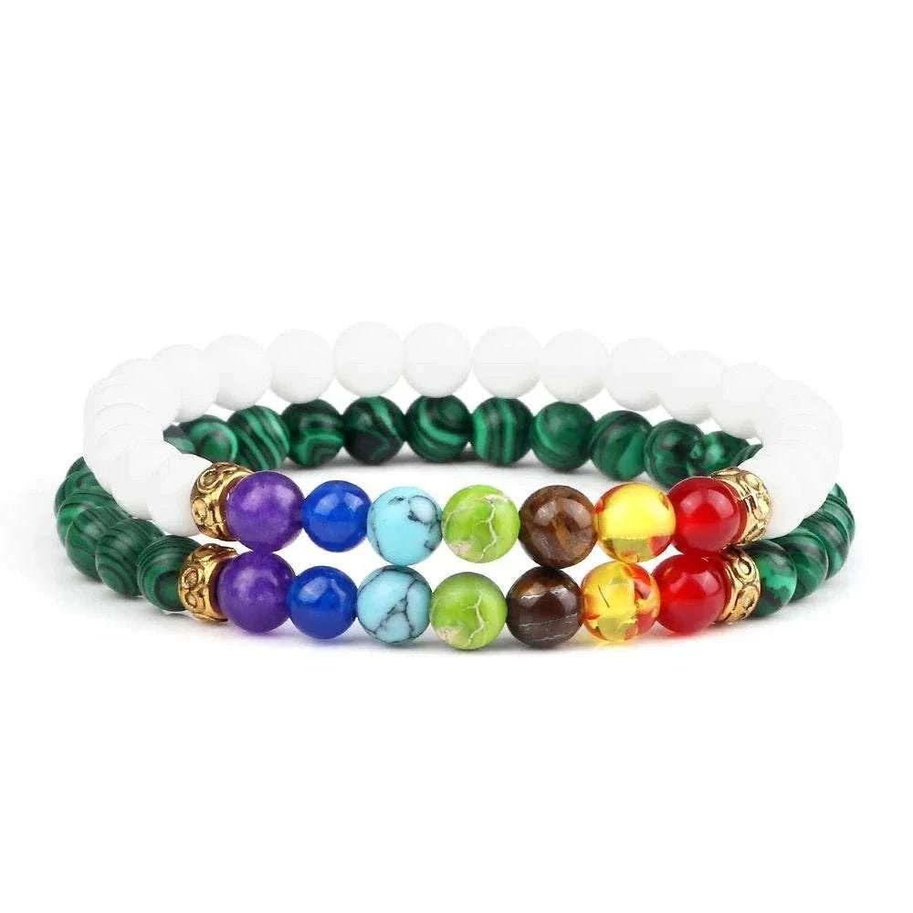 2Pcs/set 30+ Different Styles Chakra Bracelet For Women and Men Balance Bracelet - MarketDomez