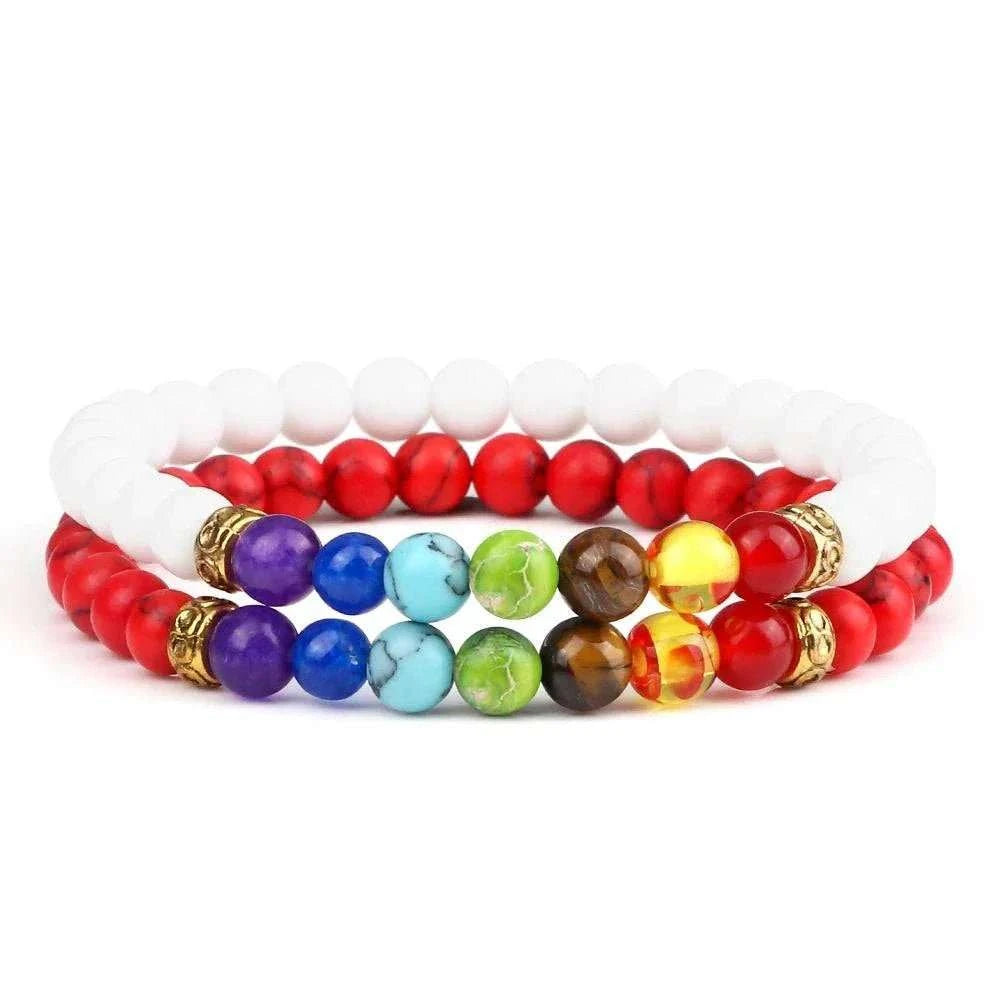 2Pcs/set 30+ Different Styles Chakra Bracelet For Women and Men Balance Bracelet - MarketDomez