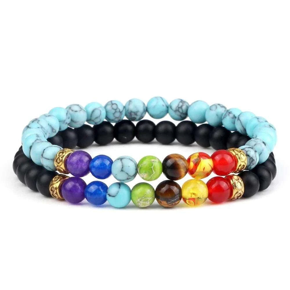 2Pcs/set 30+ Different Styles Chakra Bracelet For Women and Men Balance Bracelet - MarketDomez