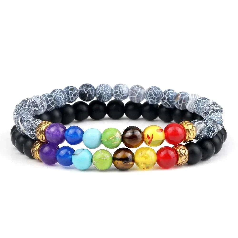 2Pcs/set 30+ Different Styles Chakra Bracelet For Women and Men Balance Bracelet - MarketDomez