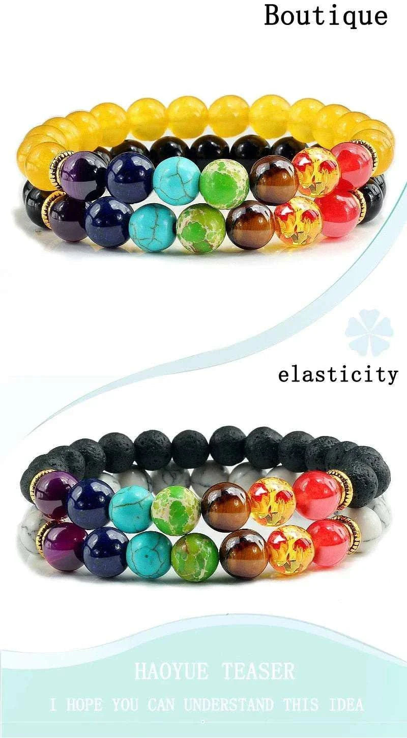 2Pcs/set 30+ Different Styles Chakra Bracelet For Women and Men Balance Bracelet - MarketDomez