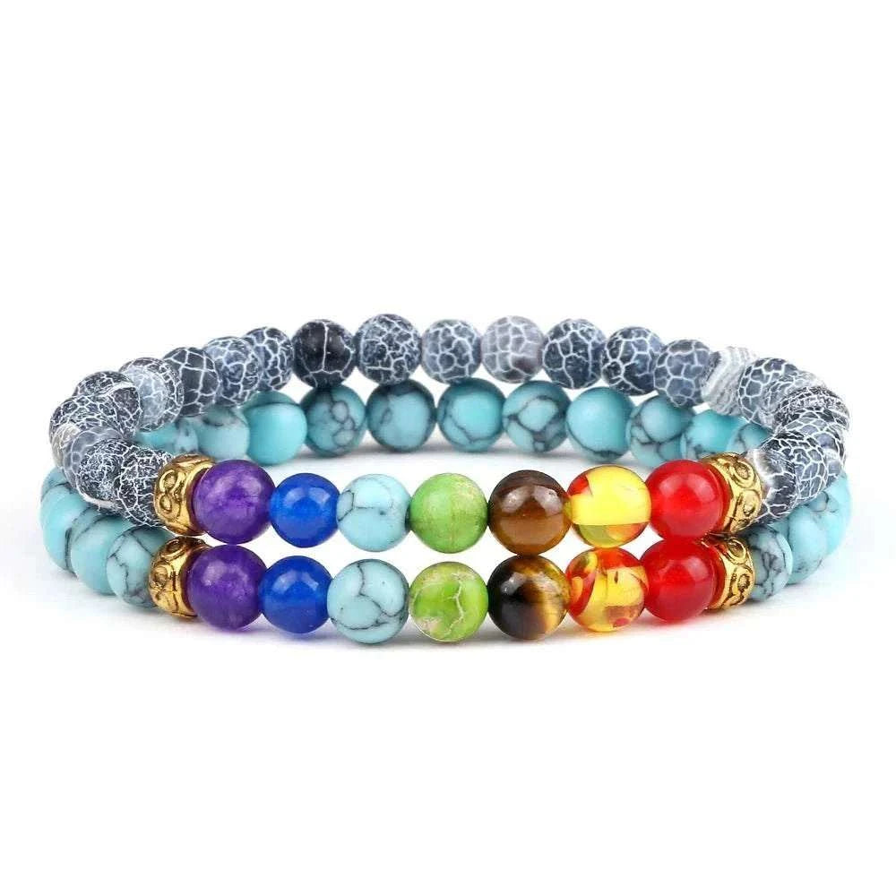 2Pcs/set 30+ Different Styles Chakra Bracelet For Women and Men Balance Bracelet - MarketDomez