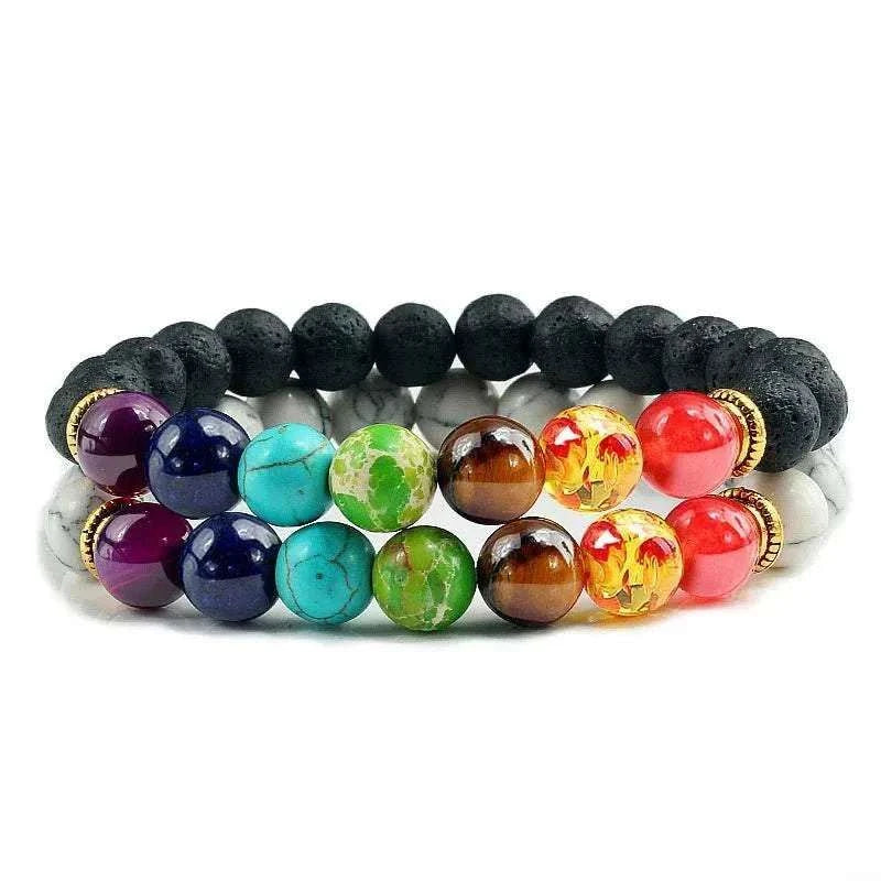 2Pcs/set 30+ Different Styles Chakra Bracelet For Women and Men Balance Bracelet - MarketDomez