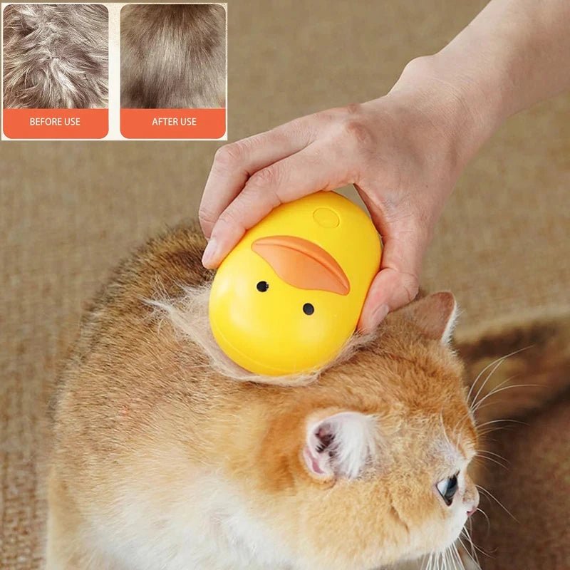 3 in 1 Cat Steam Brush Electric Pet Cat Hair Brush For Massage Pet Grooming tool Cats Removal Combs Anti Flying Brush - MarketDomez