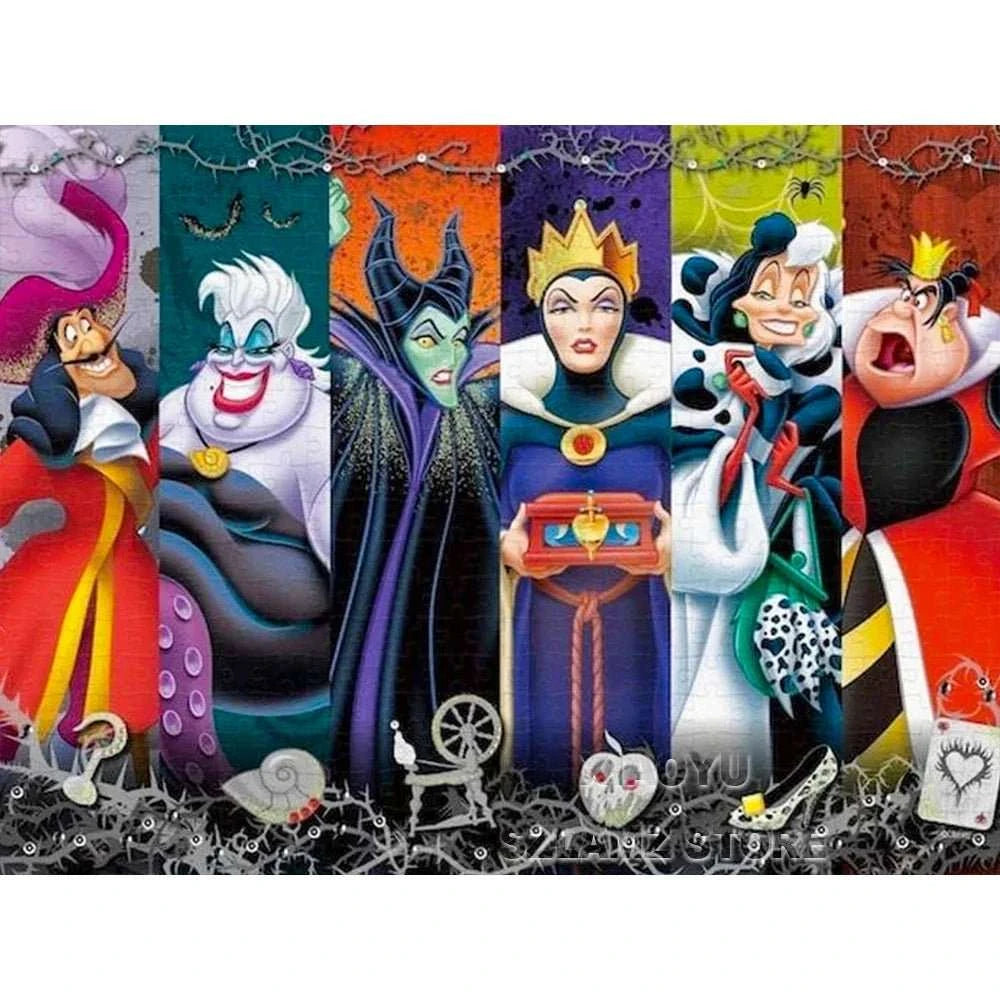 5D DIY Disney Diamond Painting Villains Evil Queen Full Square Round Cross Stitch Cartoon Art Diamond Embroidery Home Decor - MarketDomez