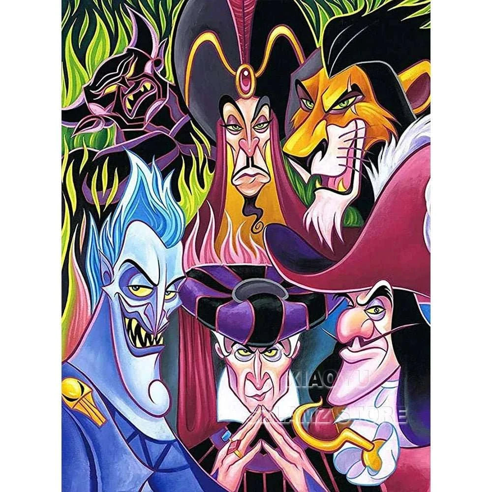 5D DIY Disney Diamond Painting Villains Evil Queen Full Square Round Cross Stitch Cartoon Art Diamond Embroidery Home Decor - MarketDomez