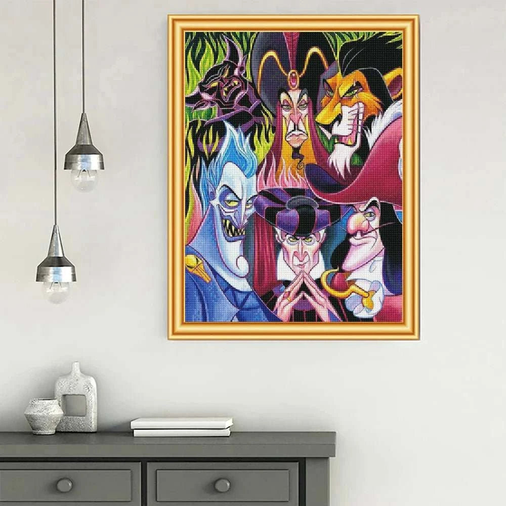 5D DIY Disney Diamond Painting Villains Evil Queen Full Square Round Cross Stitch Cartoon Art Diamond Embroidery Home Decor - MarketDomez