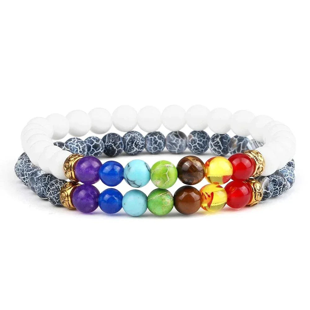 2Pcs/set 30+ Different Styles Chakra Bracelet For Women and Men Balance Bracelet - MarketDomez