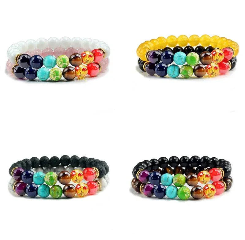 2Pcs/set 30+ Different Styles Chakra Bracelet For Women and Men Balance Bracelet - MarketDomez