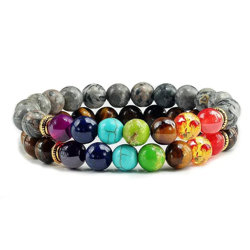 2Pcs/set 30+ Different Styles Chakra Bracelet For Women and Men Balance Bracelet - MarketDomez