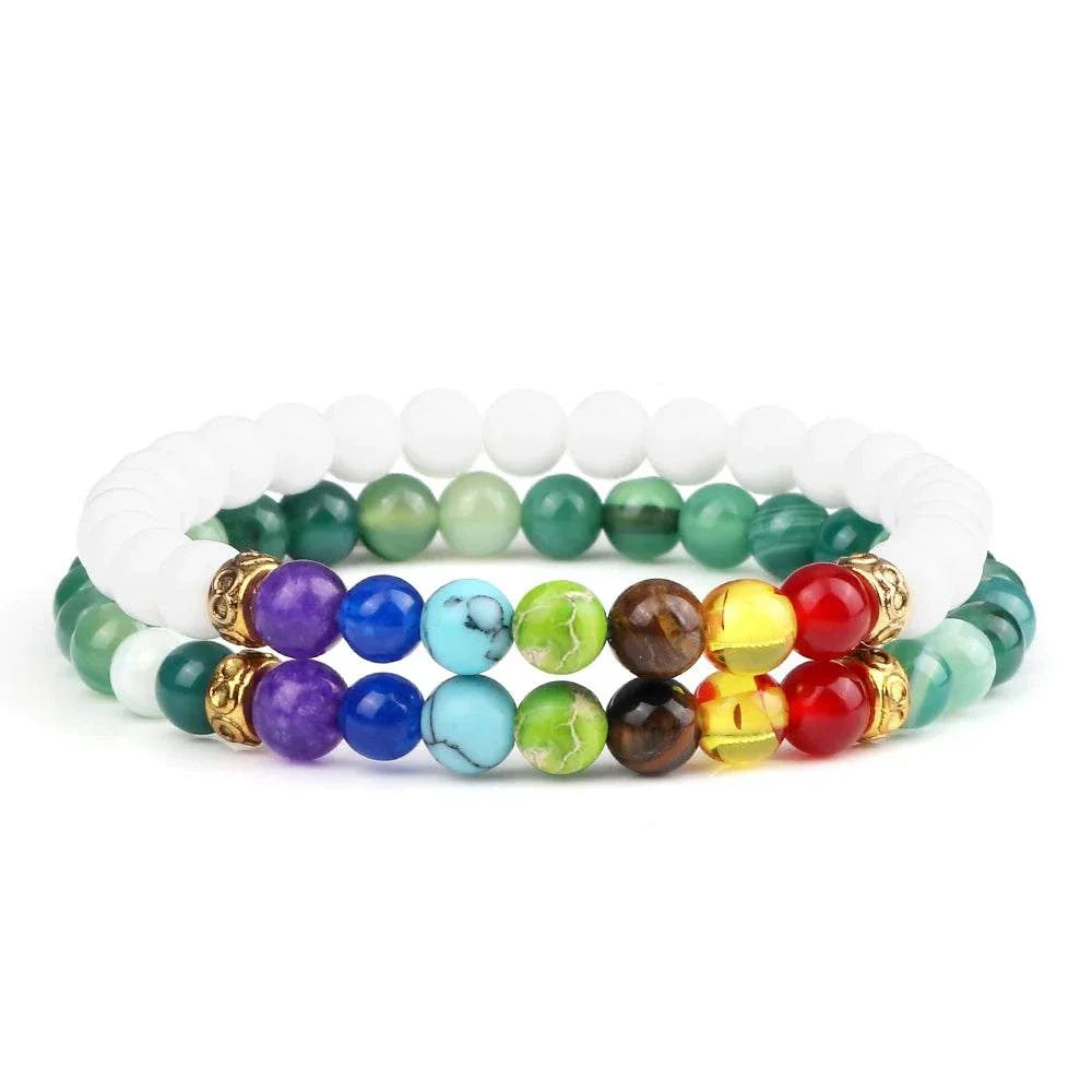 2Pcs/set 30+ Different Styles Chakra Bracelet For Women and Men Balance Bracelet - MarketDomez