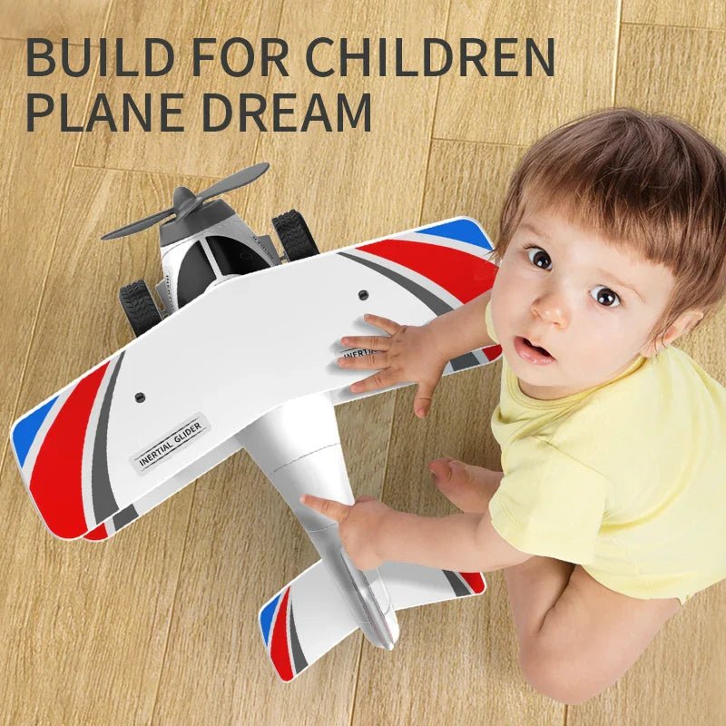 Children's toy biplane crash simulation model large - MarketDomez