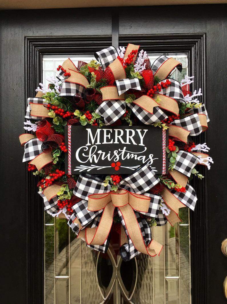 Christmas bow garland - MarketDomez