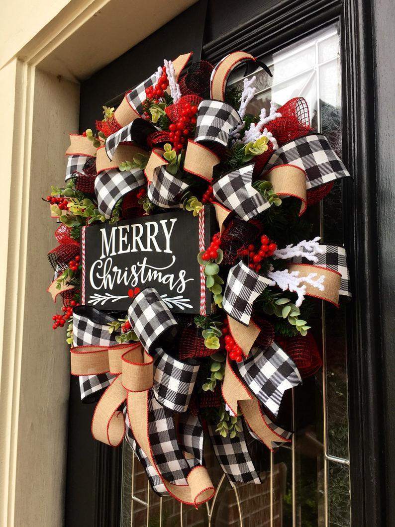 Christmas bow garland - MarketDomez