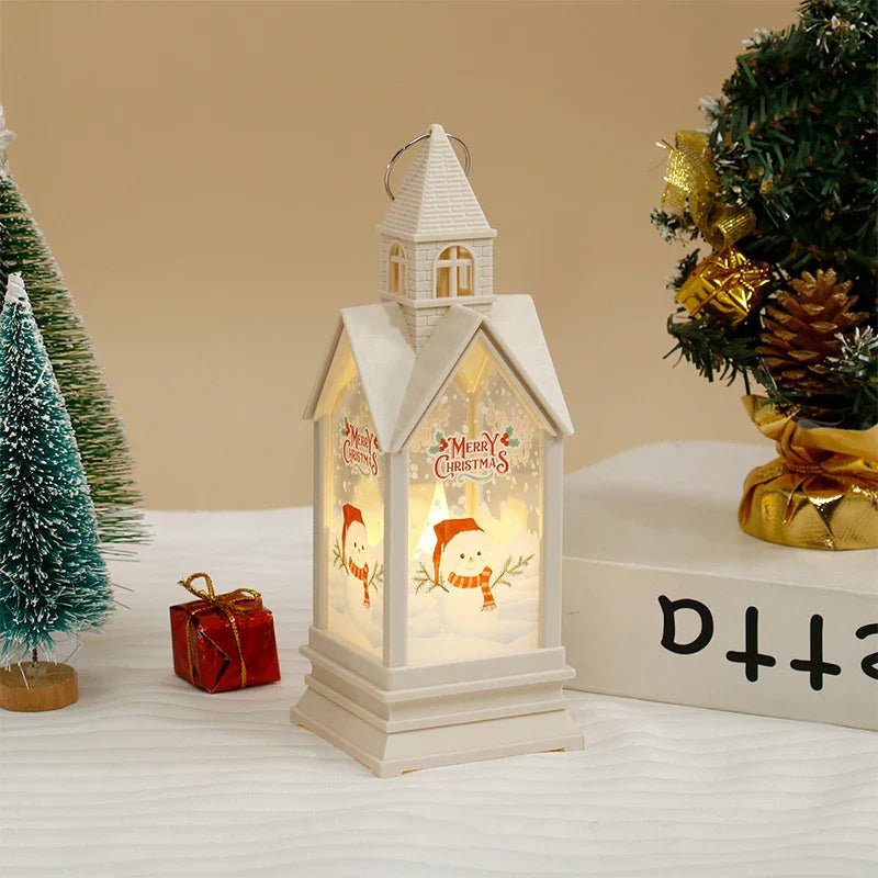 Christmas Wind Lamp Mini Table Lamp Small Night Lamp Cartoon Snowman - MarketDomez