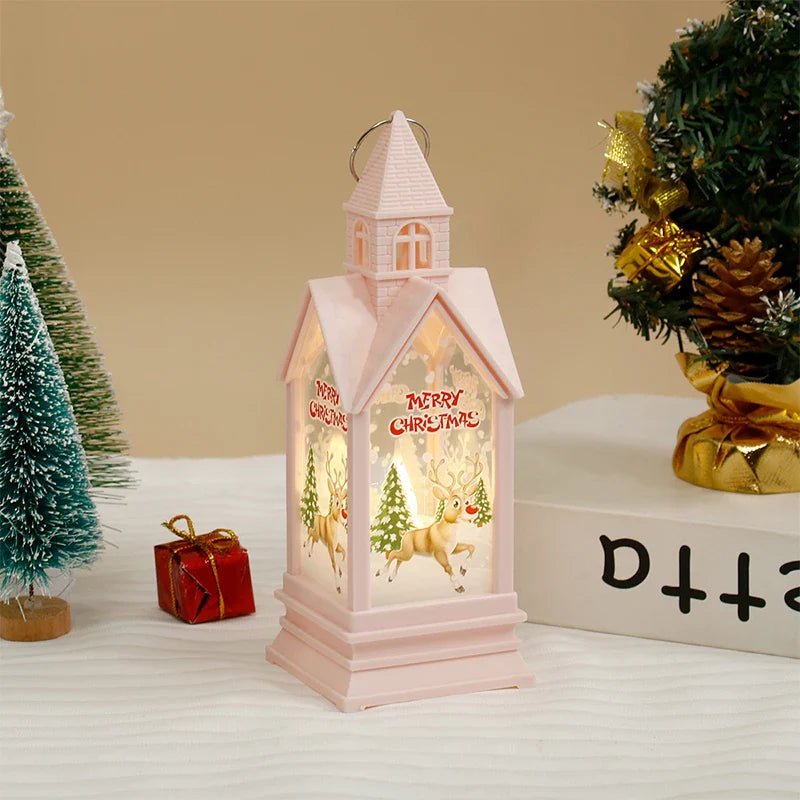 Christmas Wind Lamp Mini Table Lamp Small Night Lamp Cartoon Snowman - MarketDomez