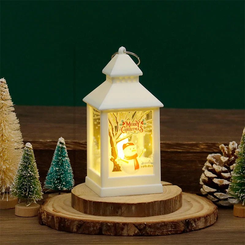 Christmas Wind Lamp Mini Table Lamp Small Night Lamp Cartoon Snowman - MarketDomez