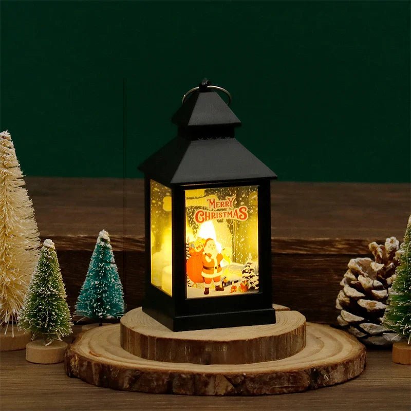 Christmas Wind Lamp Mini Table Lamp Small Night Lamp Cartoon Snowman - MarketDomez