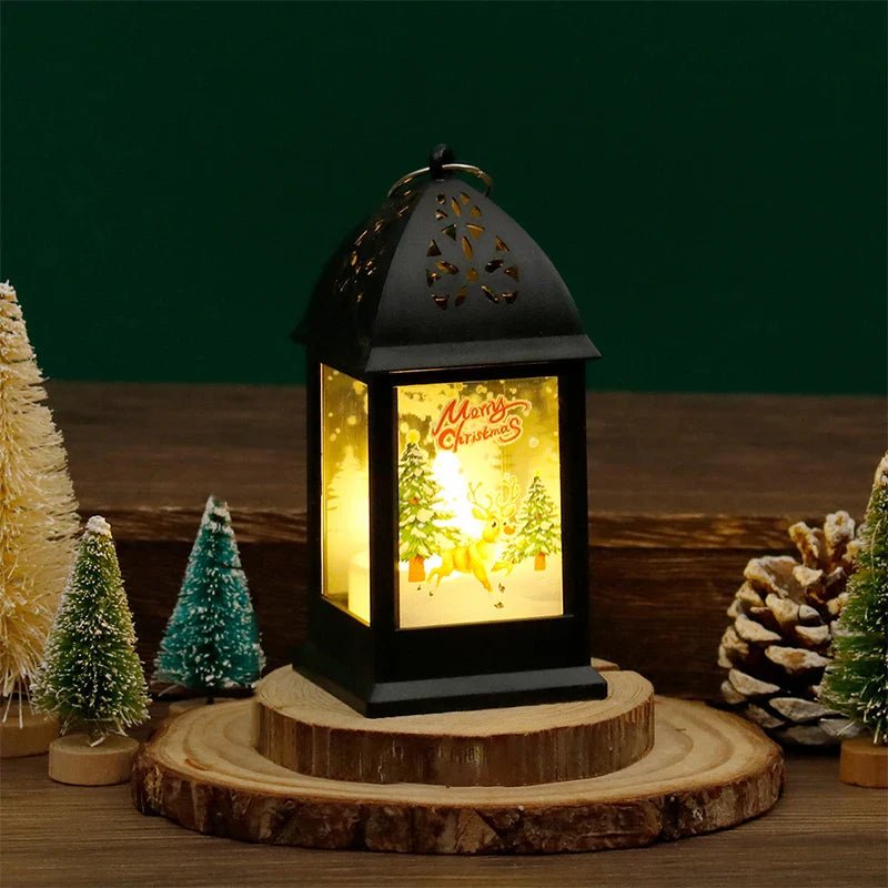 Christmas Wind Lamp Mini Table Lamp Small Night Lamp Cartoon Snowman - MarketDomez