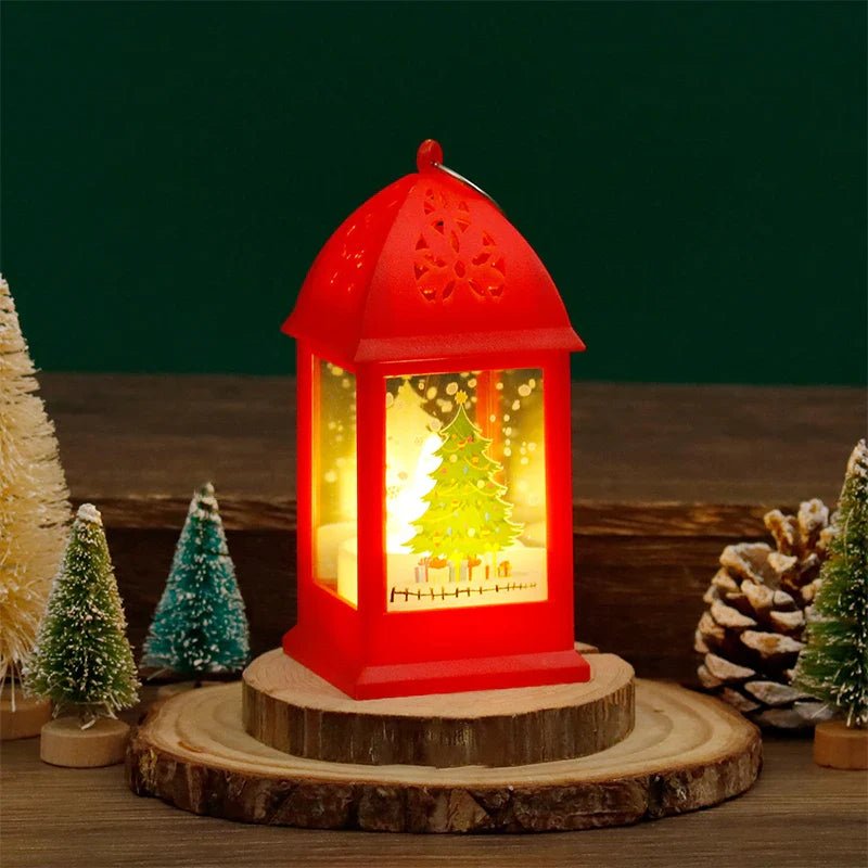 Christmas Wind Lamp Mini Table Lamp Small Night Lamp Cartoon Snowman - MarketDomez