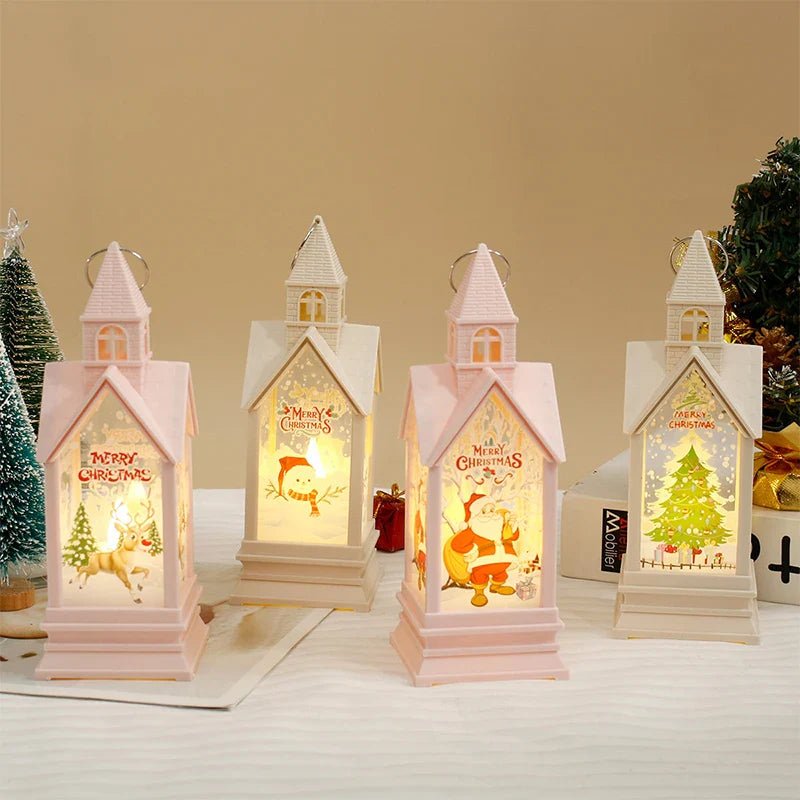 Christmas Wind Lamp Mini Table Lamp Small Night Lamp Cartoon Snowman - MarketDomez