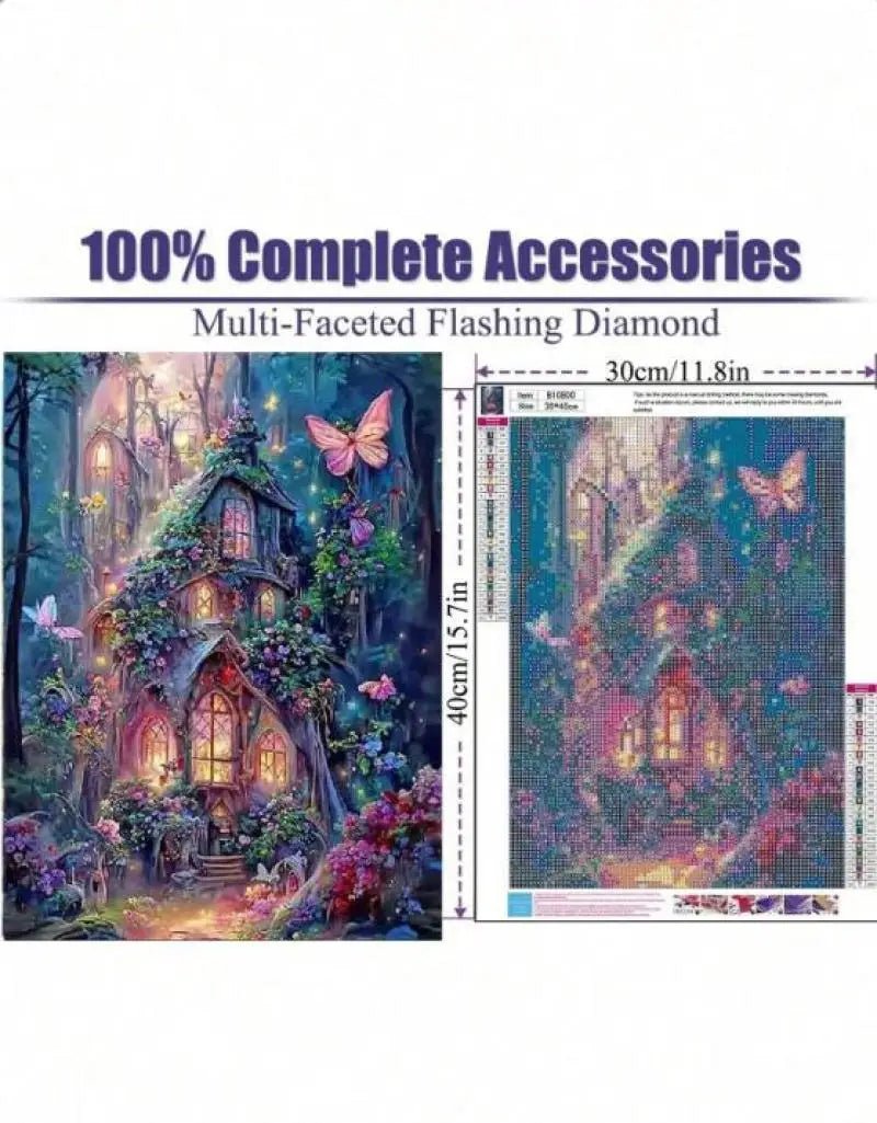 Diamond Painting Kit for Adults and Children Magic Wonderland House Art - MarketDomez