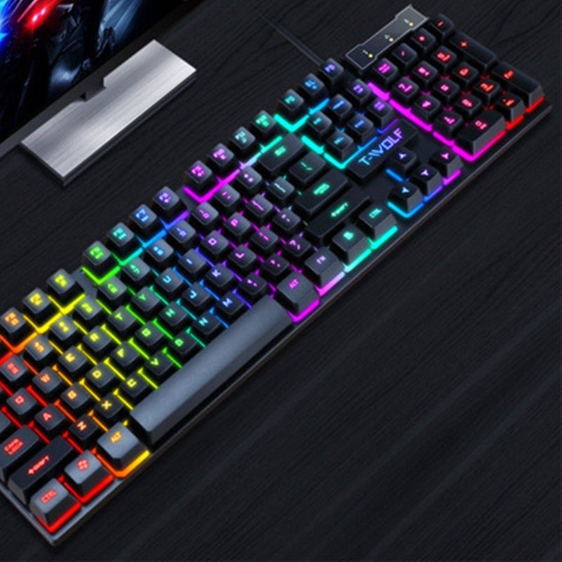 Gaming Usb Luminous Wired Keyboard Floating Manipulator - MarketDomez