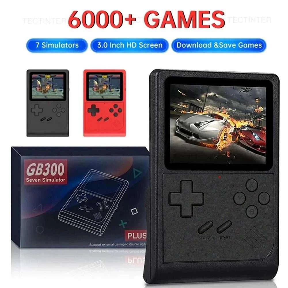 GB300 Retro Video Game Console Portable Handheld Game Player Built - in 6000 Games 3.0 inch Screen Support AV Output for SFC/GBA - MarketDomez