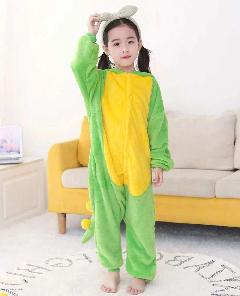 Kigurumi Cartoon Dinosaur Onesies Sleepwear Adult Kids Flannel One - piece Pajamas Jumpsuit Christmas Cosplay Costume Nightgown - MarketDomez