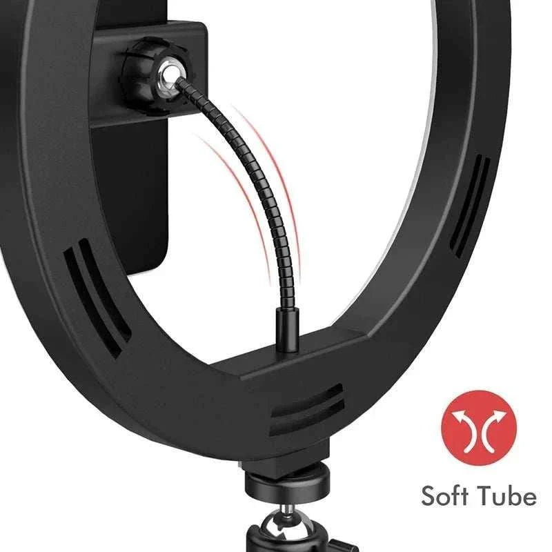 LED Selfie Ring Light 3 modes Dimmable Photography Lamp with 50cm Tripod Remote control for Tiktok Video Live Makeup Fill Light - MarketDomez