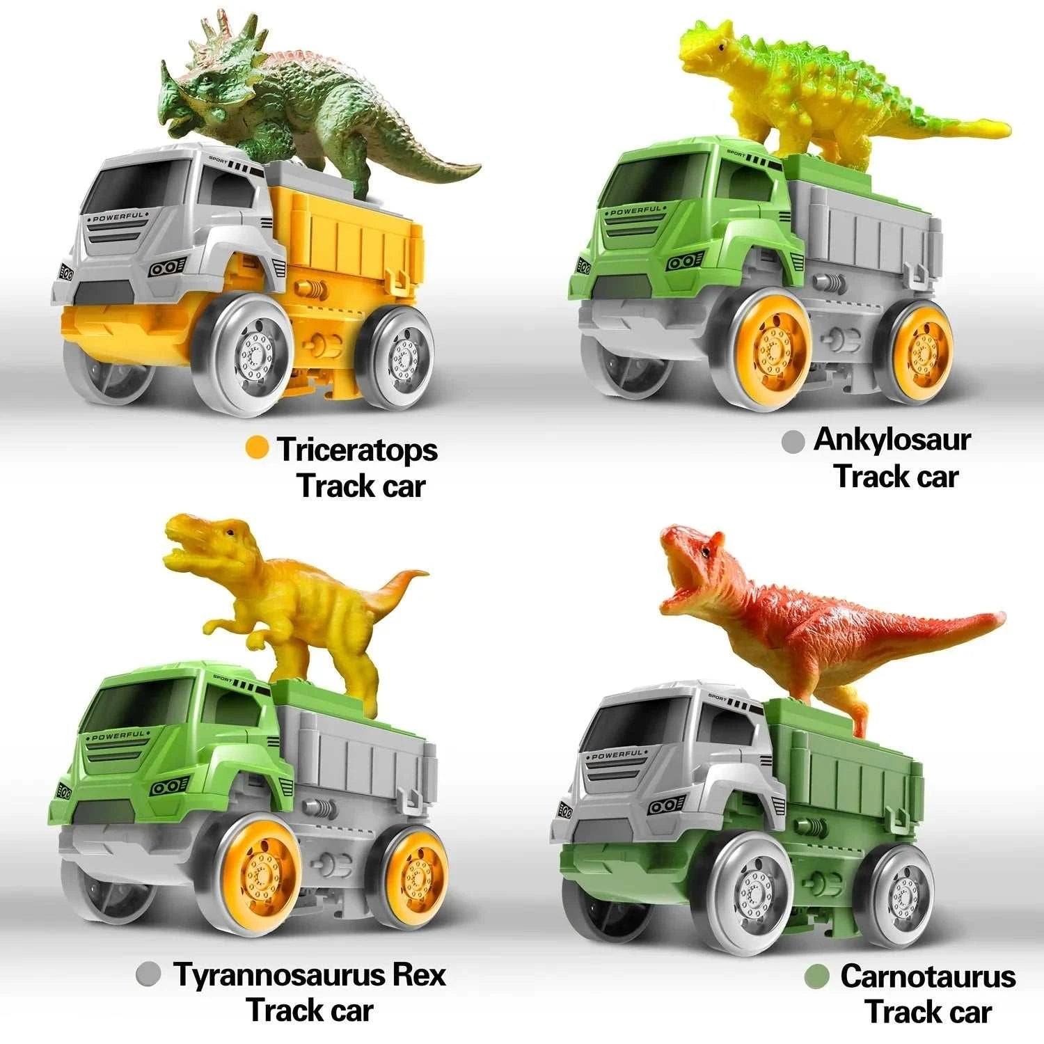 Magic Climbing electric dinosaur car Track Railway Toy Car Set Bend Flexible Race Track Flash Light Car High Quality Toy For Kid - MarketDomez