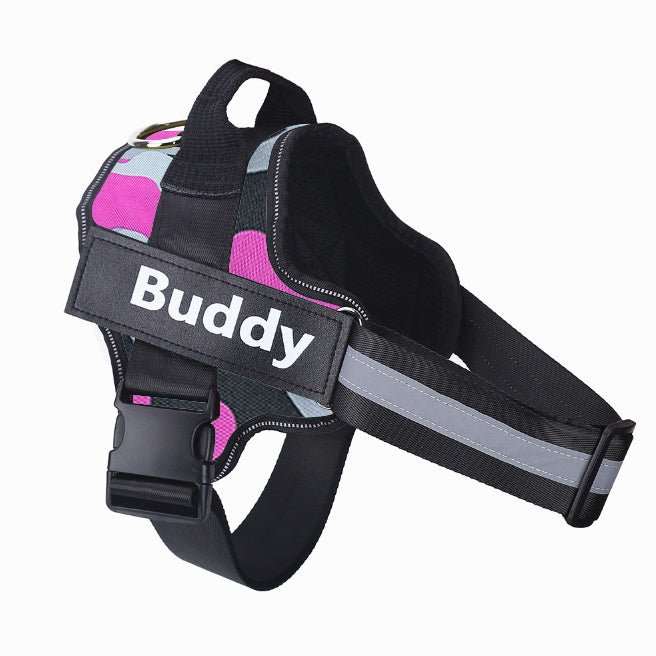 Personalized Dog Harness NO PULL Reflective Breathable Adjustable Pet Harness Vest For Small Large Dog Custom Patch Pet Supplies - MarketDomez