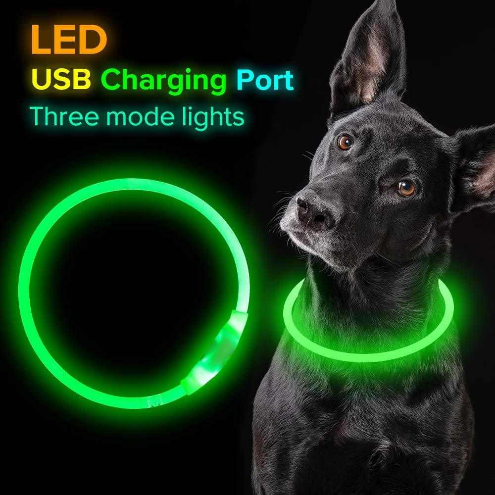 Pet Flashing Collar USB Rechargeable Glowing Necklace Safety Collar Light Up Collars For Night Walking Electric Dog Collar Neon - MarketDomez