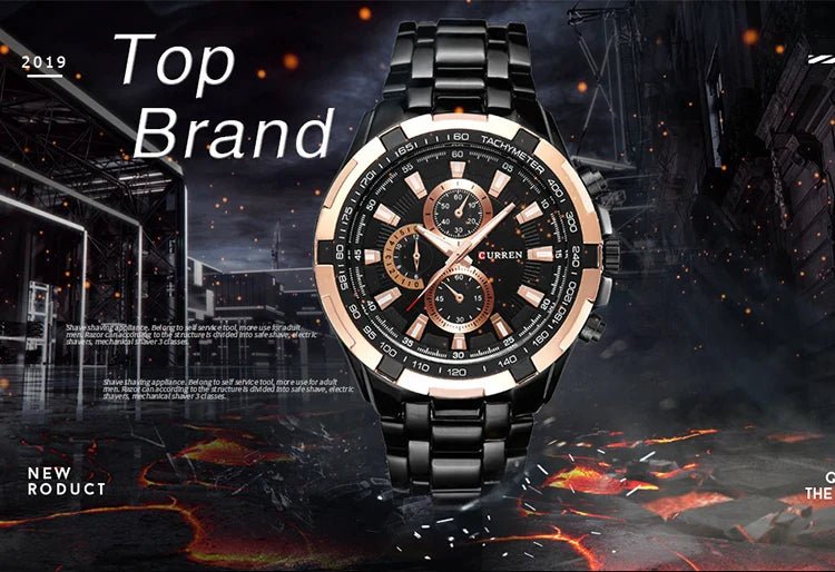 Quartz Watch Men Waterproof Business Watch - MarketDomez