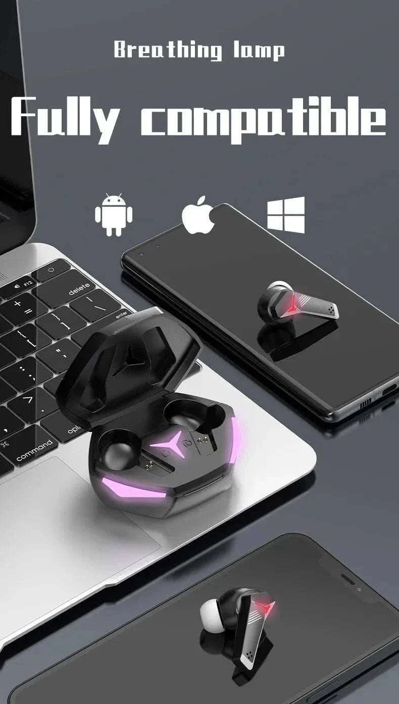 T33 TWS Game Wireless Earphones Bluetooth Low Delay Fone Fone HiFi Sound Headphones with Mic Gaming Digital Display Earbuds - MarketDomez