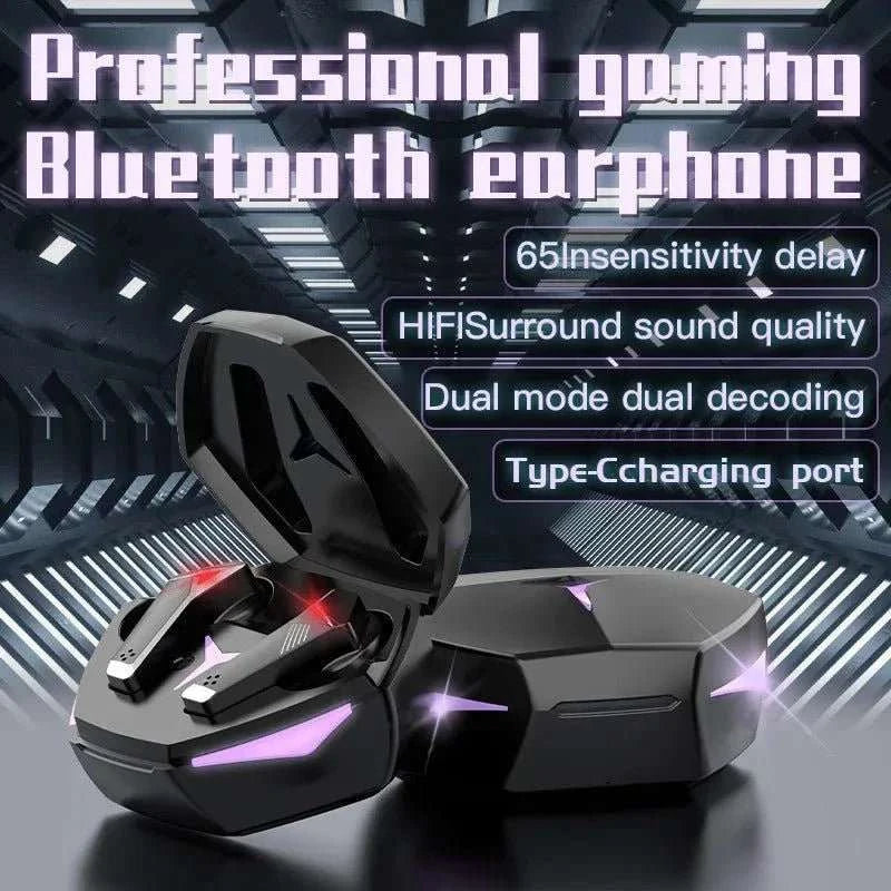 T33 TWS Game Wireless Earphones Bluetooth Low Delay Fone Fone HiFi Sound Headphones with Mic Gaming Digital Display Earbuds - MarketDomez