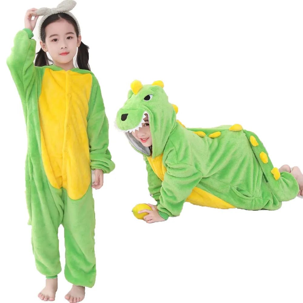 Winter Children Pyjamas Suit Warm Boy Girls Nightwear Animal - MarketDomez