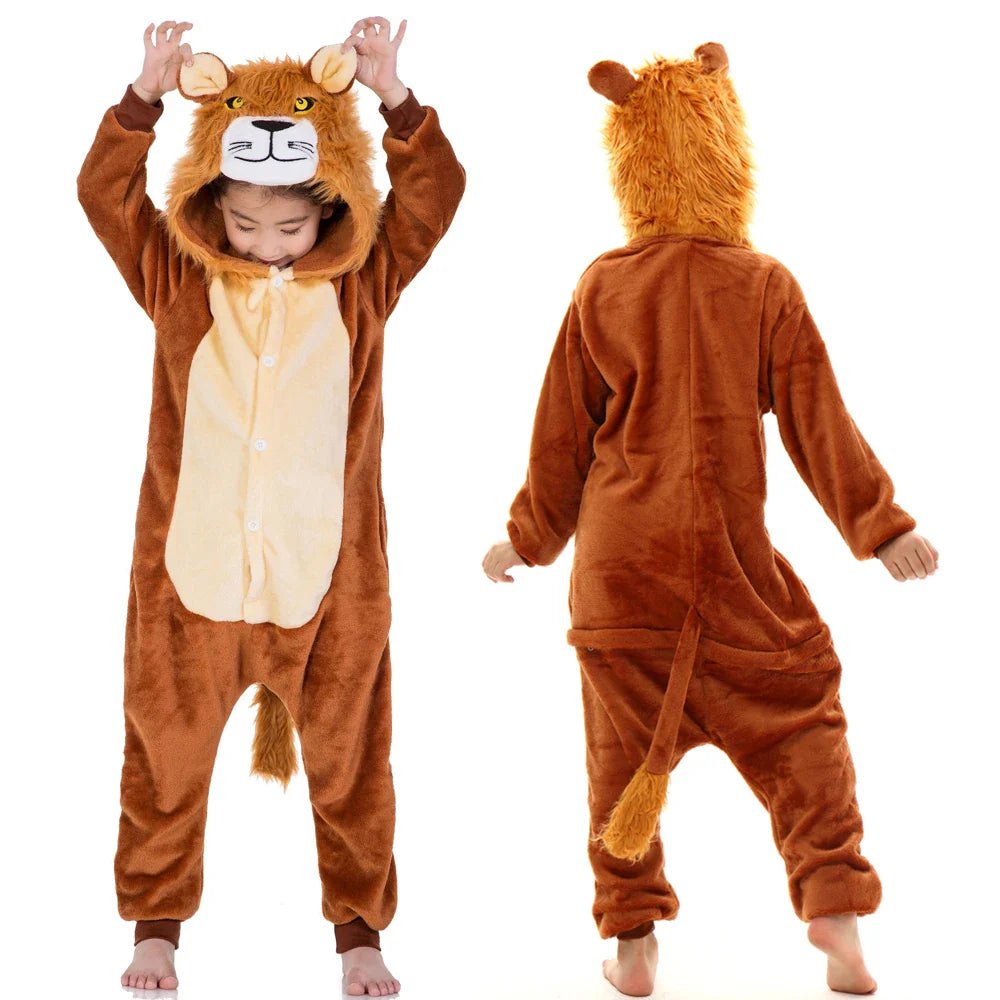 Winter Children Pyjamas Suit Warm Boy Girls Nightwear Animal - MarketDomez