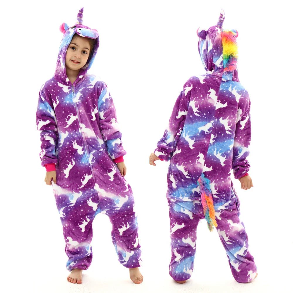 Winter Children Pyjamas Suit Warm Boy Girls Nightwear Animal - MarketDomez