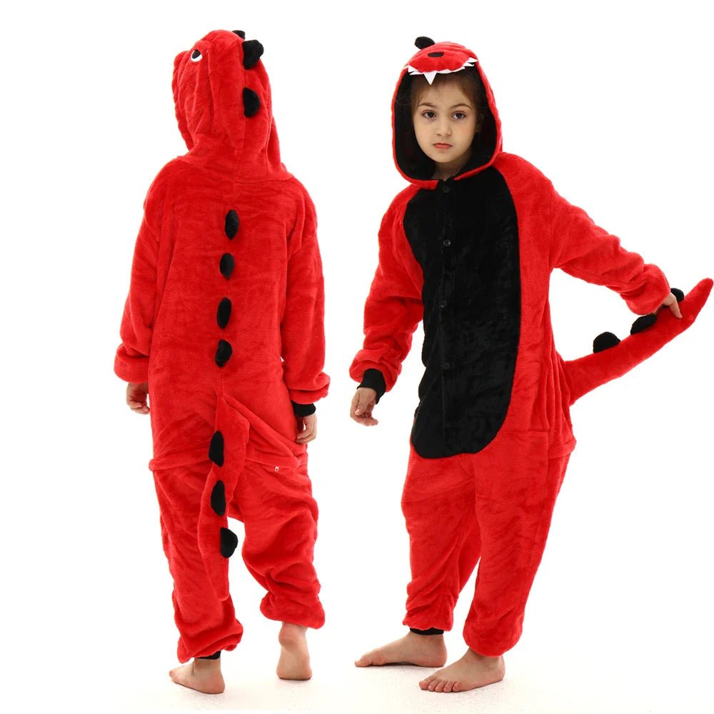 Winter Children Pyjamas Suit Warm Boy Girls Nightwear Animal - MarketDomez