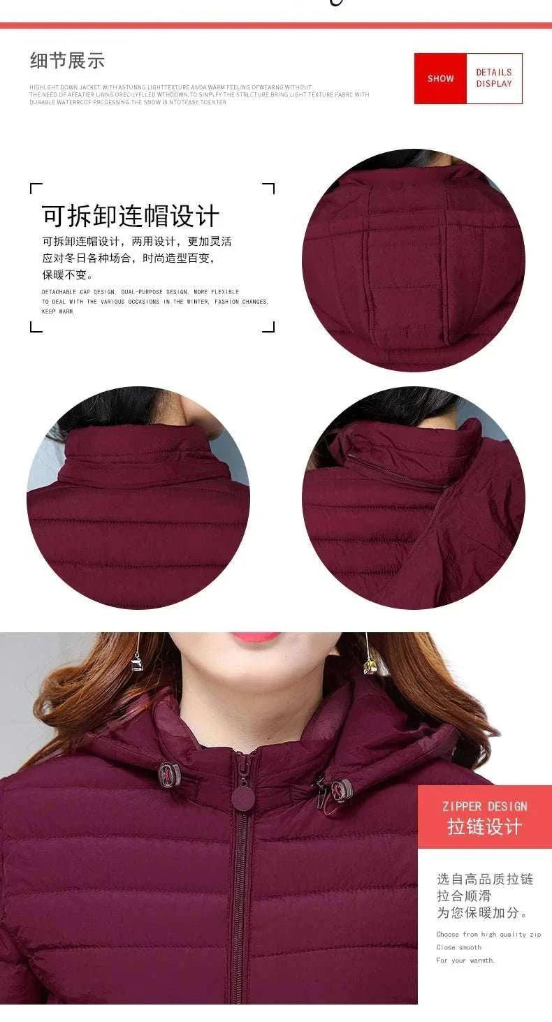 Winter Women Ultralight Thin Padded Jacket Coat Lady Short Outdoor Warm - MarketDomez