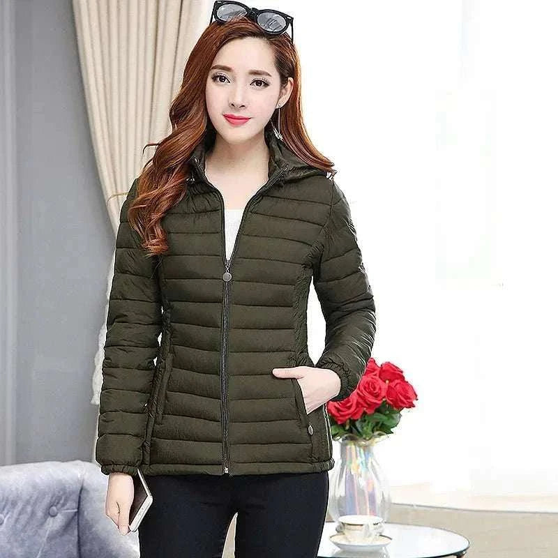 Winter Women Ultralight Thin Padded Jacket Coat Lady Short Outdoor Warm - MarketDomez