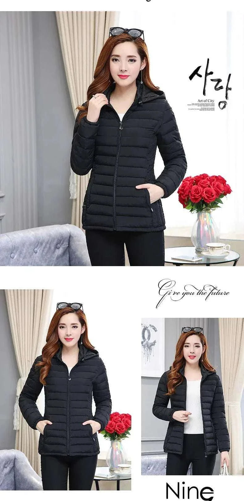 Winter Women Ultralight Thin Padded Jacket Coat Lady Short Outdoor Warm - MarketDomez