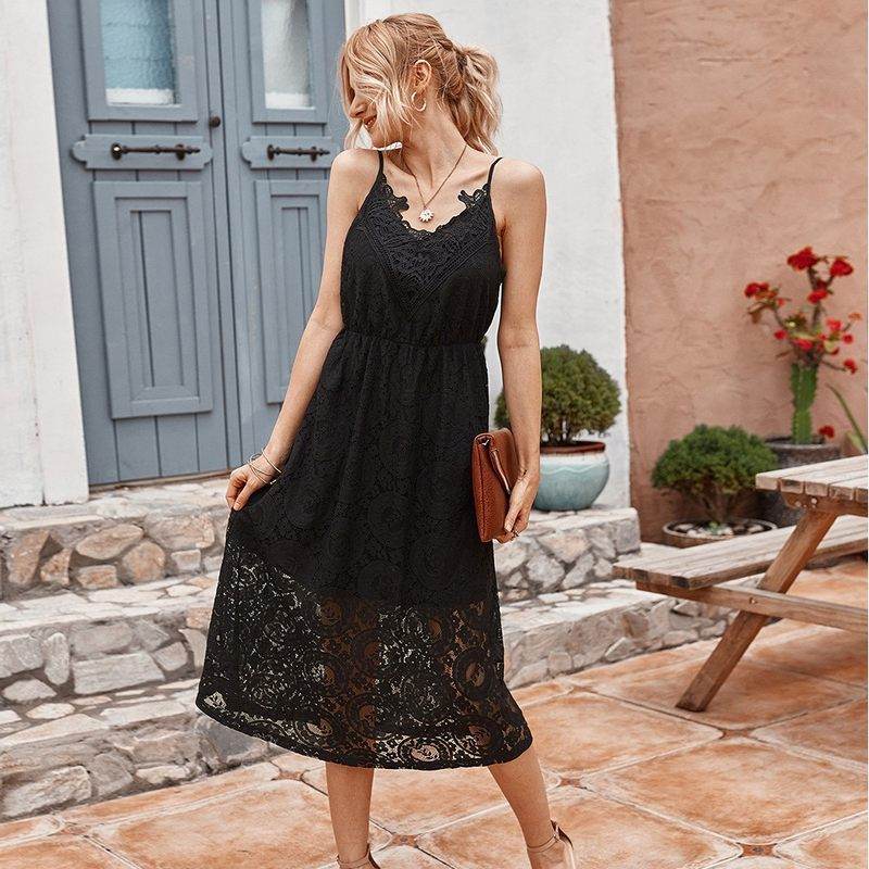 Women's Lace Sexy Summer Long Dress - MarketDomez